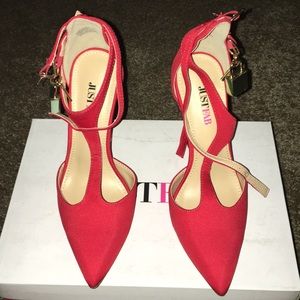 NWB Red Heels 👠 Double Ankle straps